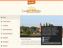 Tablet Screenshot of landgut-pretschen.de